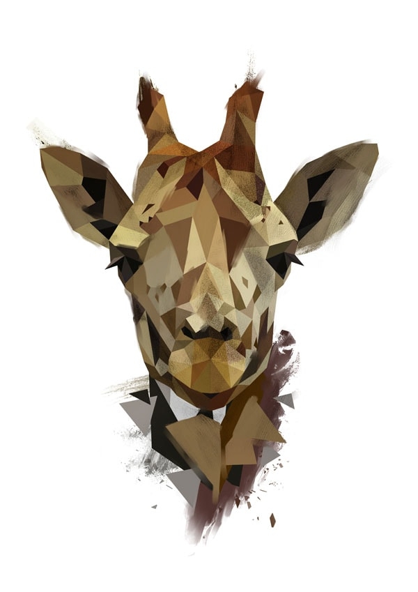 Image of Żyrafa - plakat Wymiar do wyboru: 30x40 cm