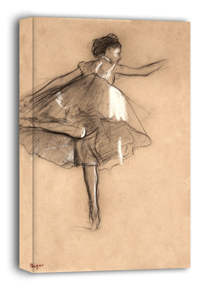 Image of Dancer on pointe, Edgar Degas - obraz na płótnie Wymiar do wyboru: 90x120 cm