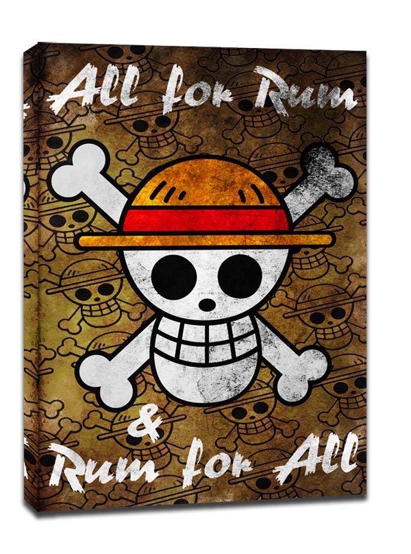 Image of One Piece - All for Rum Rum for All - obraz na płótnie Wymiar do wyboru: 70x100 cm