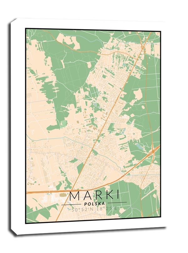 Image of Marki mapa kolorowa - obraz na płótnie Wymiar do wyboru: 40x50 cm