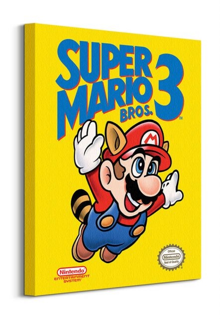 Image of Super Mario Bros 3 NES Cover - obraz na płótnie