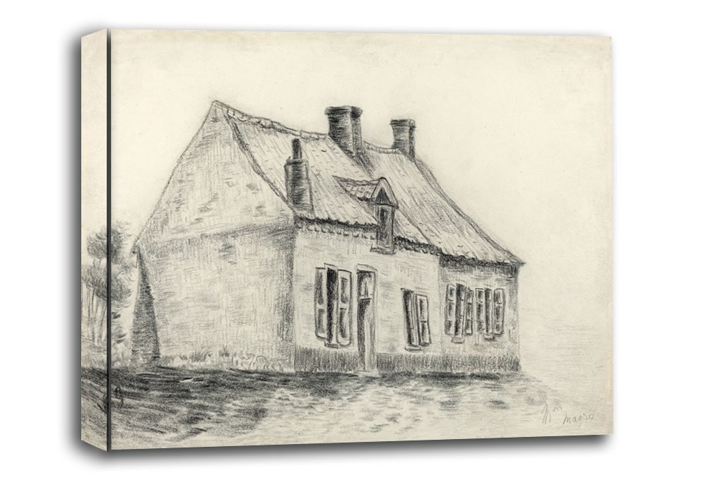 Image of The Magrot House, Cuesmes, Vincent van Gogh - obraz na płótnie Wymiar do wyboru: 120x90 cm