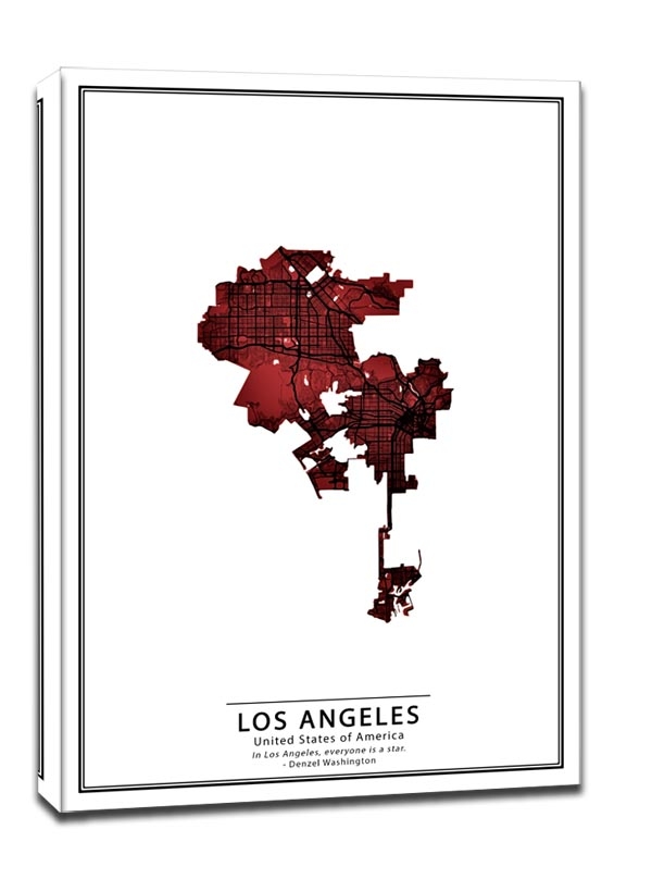 Image of Crimson Cities, Los Angeles - obraz na płótnie Wymiar do wyboru: 50x70 cm