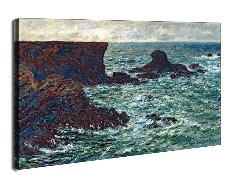 Image of Rocks at port coton the lion rock 1886, Claude Monet - obraz na płótnie Wymiar do wyboru: 100x70 cm