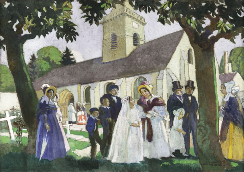 Image of Lopoldine Fourqueux's First Communion, Maurice Denis - plakat Wymiar do wyboru: 80x60 cm