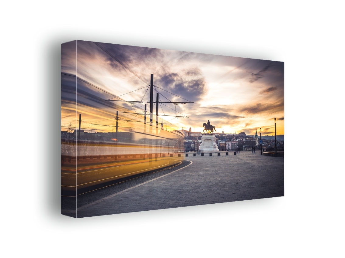 Image of Budapeszt, zachód słońca - obraz na płótnie Wymiar do wyboru: 30x20 cm