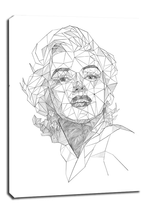 Image of Geometryczna Marilyn Monroe - obraz na płótnie Wymiar do wyboru: 30x40 cm