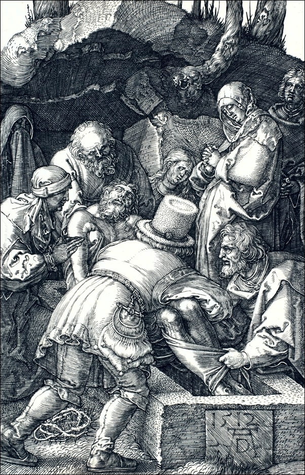 Image of The Entombment, from The Passion, Albrecht Durer - plakat Wymiar do wyboru: 30x40 cm