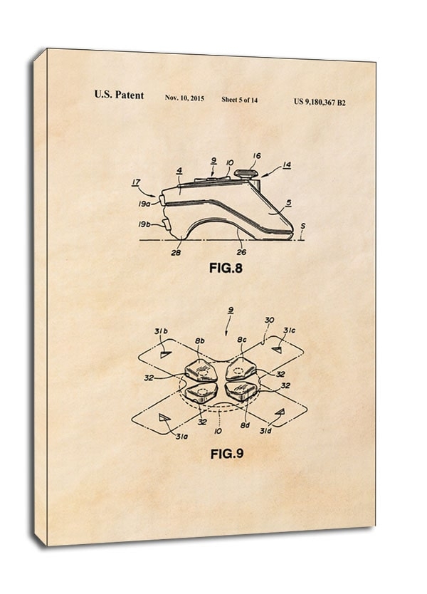 Image of Patent, Sony Kontroler 2015 - obraz na płótnie Wymiar do wyboru: 60x80 cm