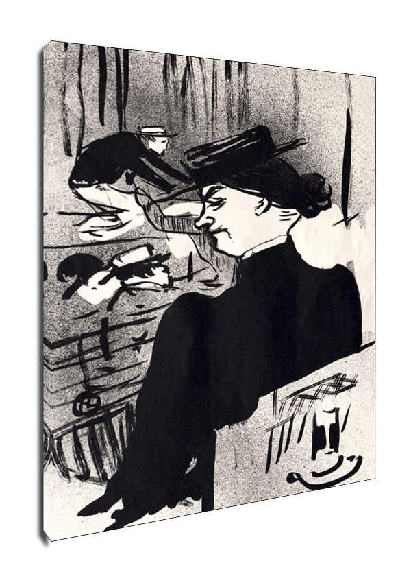 Image of Le Café concert Une Spectatrice, Henri de Toulouse-Lautrec - obraz na płótnie Wymiar do wyboru: 40x50 cm