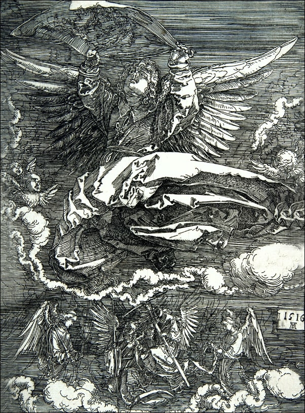 Image of The Sudarium Held by One Angel, Albrecht Durer - plakat Wymiar do wyboru: 40x50 cm