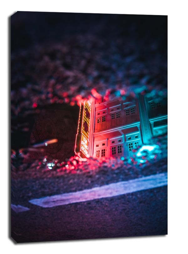 Image of Singapur, Neon - obraz na płótnie Wymiar do wyboru: 61x91,5 cm