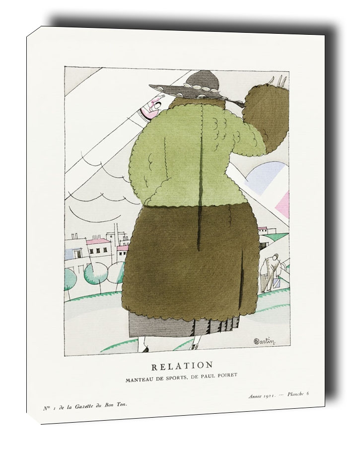 Image of Relation, Manteau de sports, de Paul Poiret, Charles Martin - obraz na płótnie Wymiar do wyboru: 20x30 cm