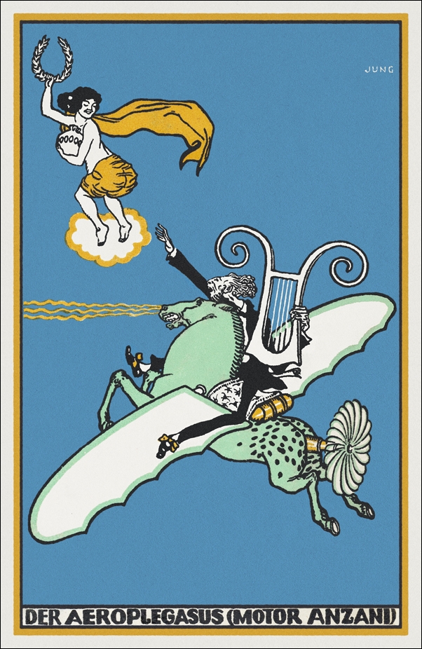 Image of The Aeroplegasus, Moriz Jung - plakat Wymiar do wyboru: 20x30 cm