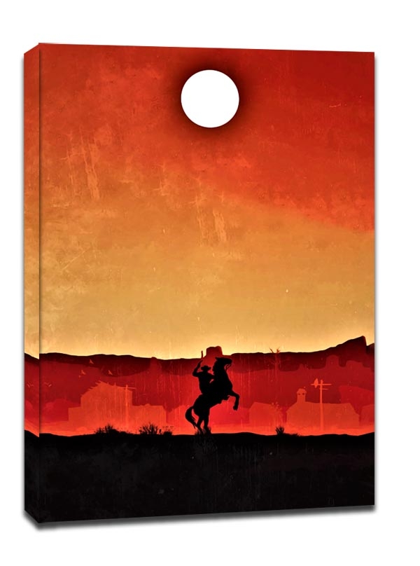 Image of Red Dead Redemption Vintage Poster v2 - obraz na płótnie Wymiar do wyboru: 60x80 cm