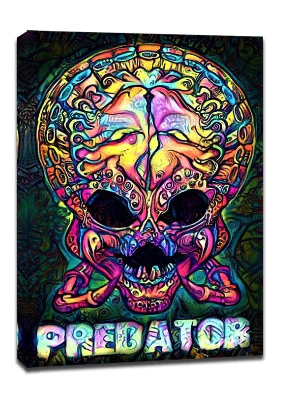 Image of PsychoSkull, Predator, Alien Obcy - obraz na płótnie Wymiar do wyboru: 90x120 cm