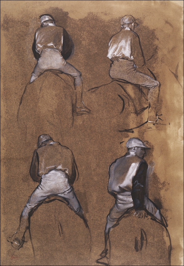 Image of Four Studies of a Jockey, Edgar Degas - plakat Wymiar do wyboru: 30x40 cm