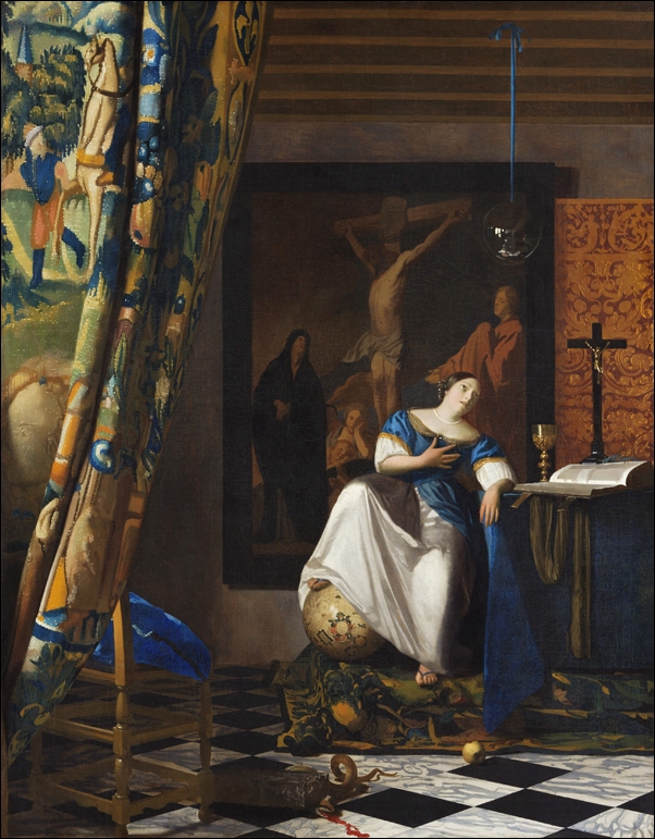 Image of Allegory of the Catholic Faith, Jan Vermeer - plakat Wymiar do wyboru: 61x91,5 cm