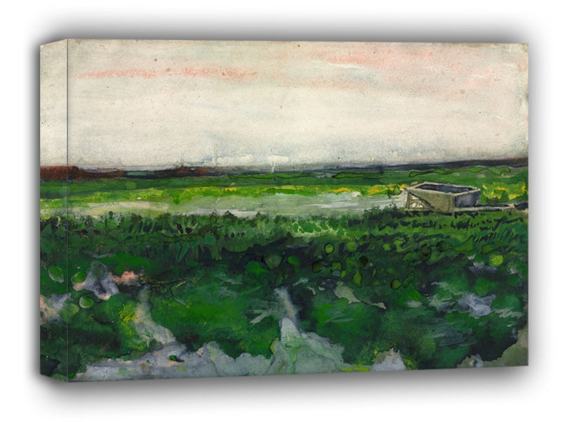Image of Vincent Van Gogh, Landscape with Wheelbarrow - obraz na płótnie Wymiar do wyboru: 70x50 cm