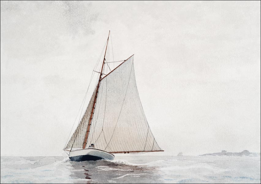 Image of Sailing off Gloucester, Winslow Homer - plakat Wymiar do wyboru: 100x70 cm