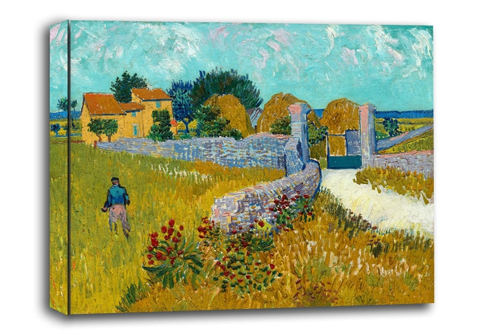 Image of Farmhouse in Provence, Vincent van Gogh - obraz na płótnie Wymiar do wyboru: 40x30 cm