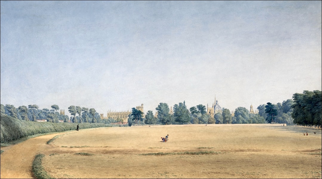 Image of View of University Park looking towards New College, Oxford, William Turner - plakat Wymiar do wyboru: 70x50 cm