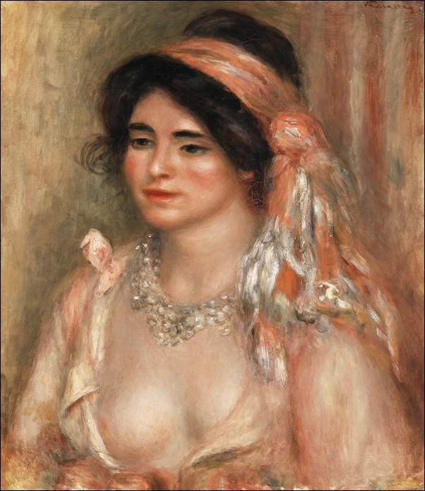 Image of Woman with Black Hair (Jeune femme avec cheveux noirs, buste) (1911), Auguste Renoir - plakat Wymiar do wyboru: 61x91,5 cm
