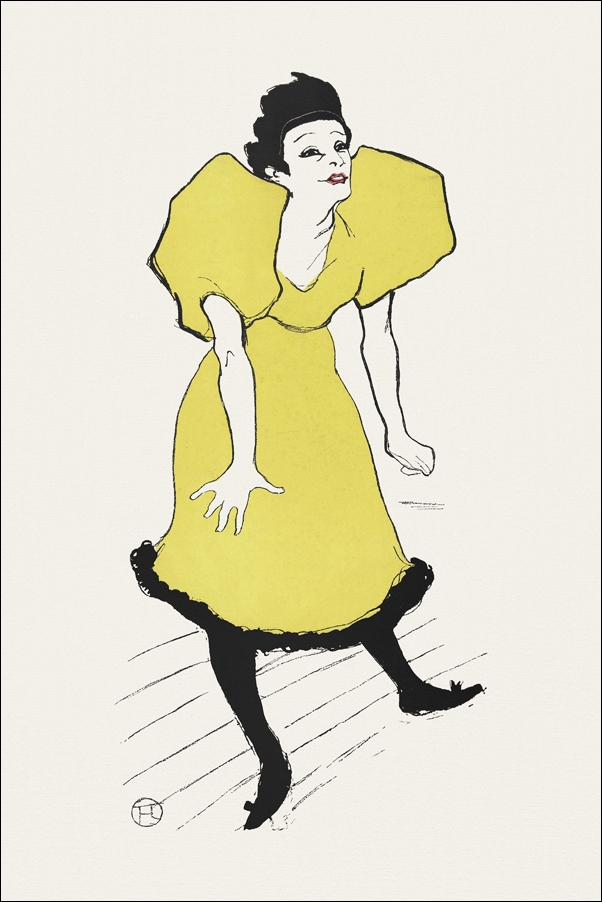 Image of Portret van komediespeelster Polaire op het toneel, Henri De Toulouse-Lautrec - plakat Wymiar do wyboru: 21x29,7 cm