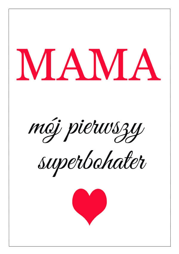 Image of Mama bohater - plakat Wymiar do wyboru: 29,7x42 cm