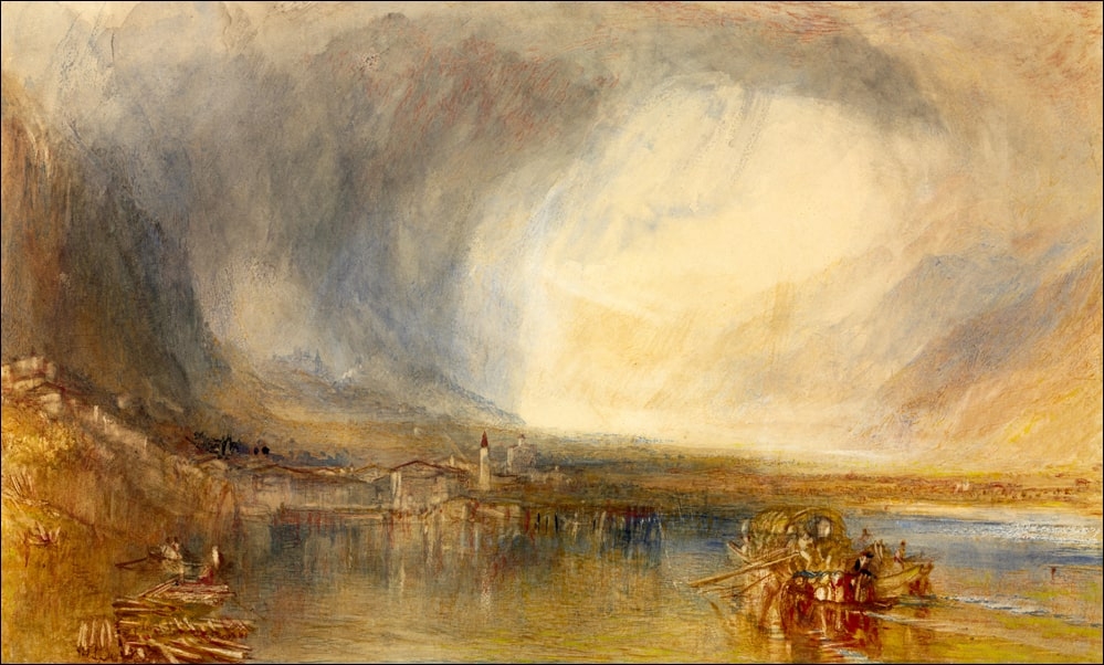 Image of Flüelen, from the Lake of Lucerne, William Turner - plakat Wymiar do wyboru: 29,7x21 cm