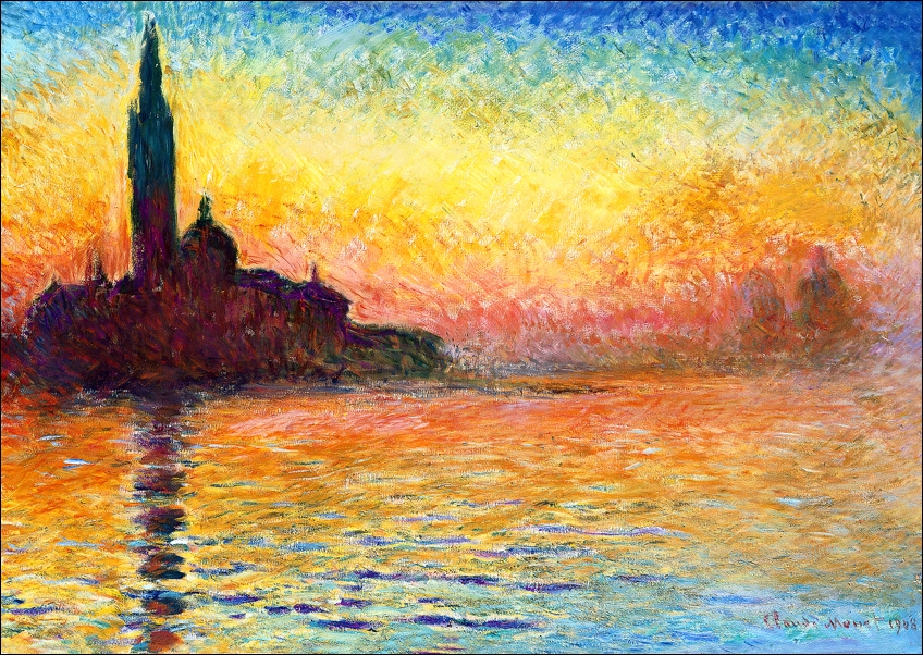 Image of San giorgio maggiore at dusk, Claude Monet - plakat Wymiar do wyboru: 91,5x61 cm
