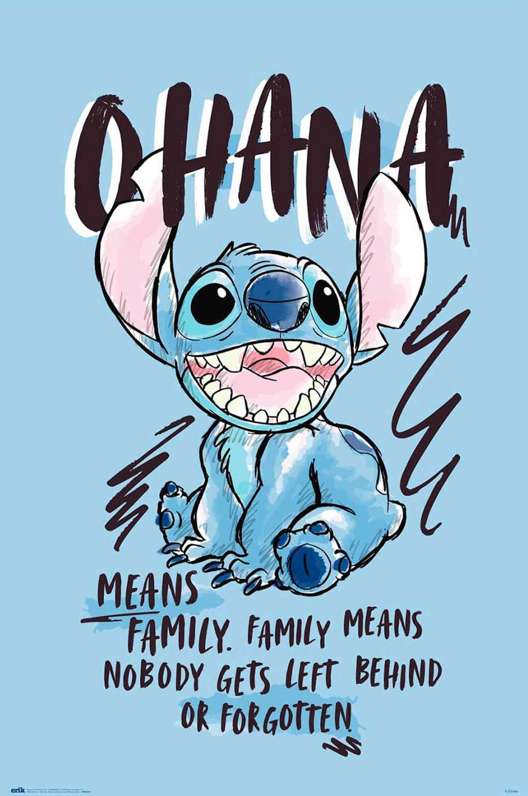 Image of Disney Stitch Ohana - plakat