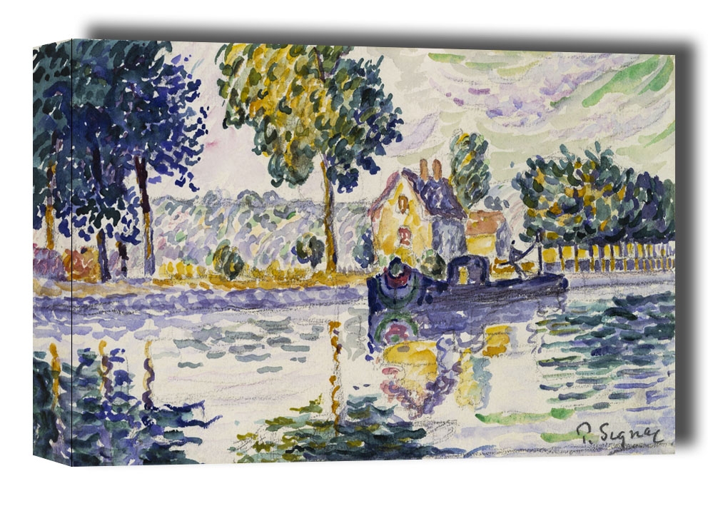 Image of View of the Seine, Samois, Paul Signac - obraz na płótnie Wymiar do wyboru: 100x70 cm