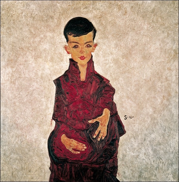 Image of reinerbub (portret herberta reinera), egon schiele - plakat wymiar do wyboru: 40x50 cm