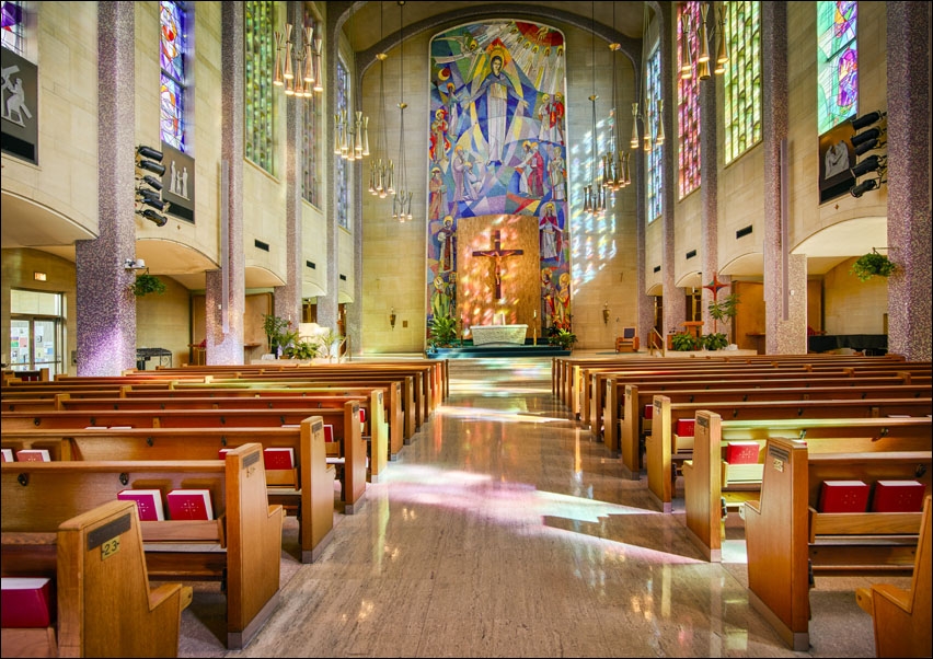 Image of Sanctuary of St. Columba Catholic Cathedral in Youngstown, Ohio., Carol Highsmith - plakat Wymiar do wyboru: 60x40 cm