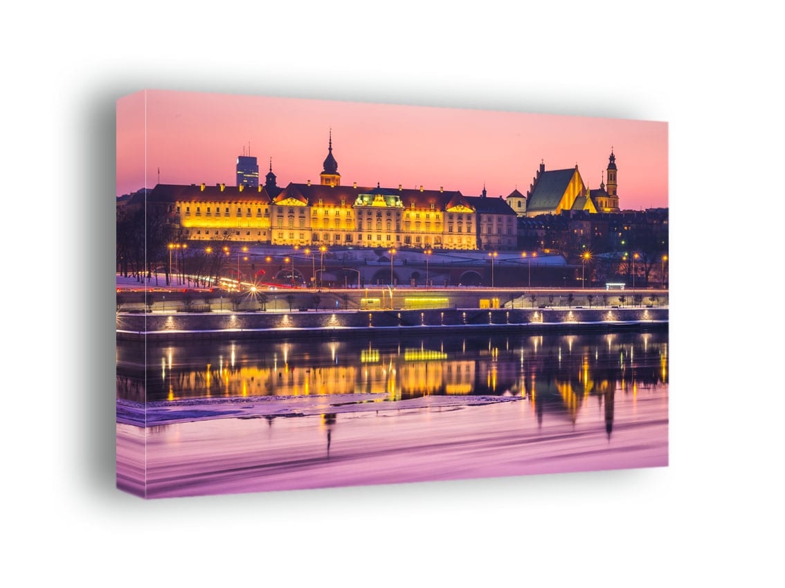 Image of Warszawa Zamek Królewski Bajkowy Zamek - obraz na płótnie Wymiar do wyboru: 70x50 cm