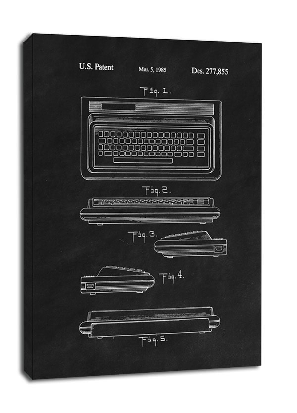 Image of Patent, KOmputer Osobisty 1985 Czarny - obraz na płótnie Wymiar do wyboru: 30x40 cm