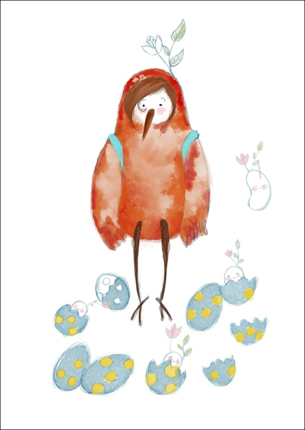 Image of Pisklaki - plakat Wymiar do wyboru: 42x59,4 cm
