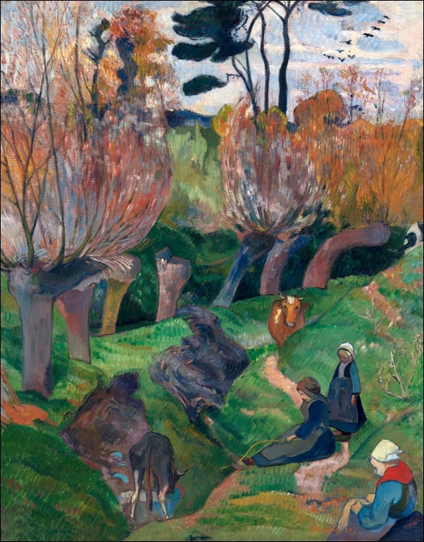 Image of Bretagnelandskap med kuer, Paul Gauguin - plakat Wymiar do wyboru: 70x100 cm