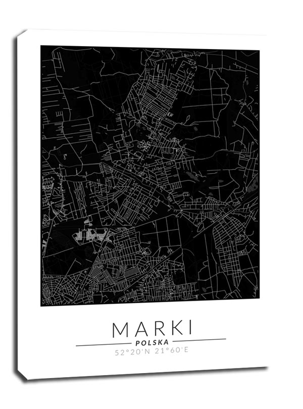 Image of Marki mapa czarna - obraz na płótnie Wymiar do wyboru: 90x120 cm