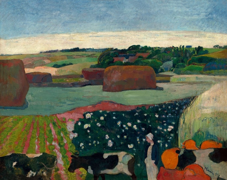 Image of Haystacks in Brittany, Paul Gauguin - plakat Wymiar do wyboru: 100x70 cm