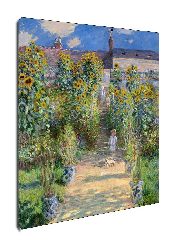 Image of The Artist's Garden at Vétheuil, Claude Monet - obraz na płótnie Wymiar do wyboru: 40x50 cm