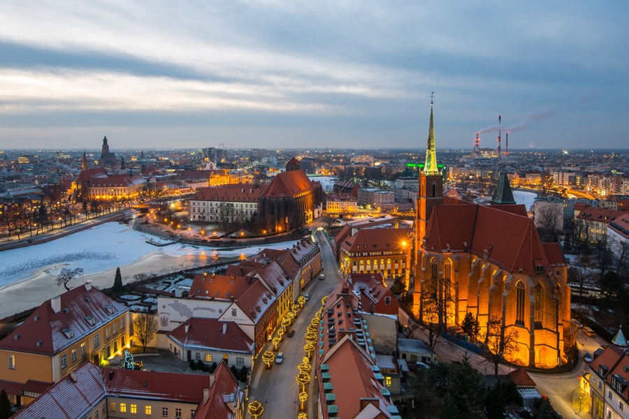 Image of Wrocław, Polska -plakat Wymiar do wyboru: 91,5x61 cm