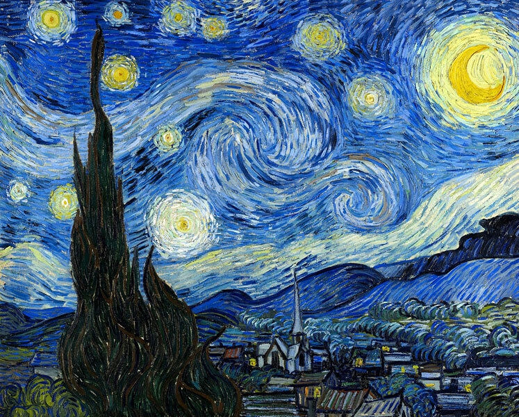 Image of Gwiaździsta noc, Vincent van Gogh - plakat Wymiar do wyboru: 30x20 cm