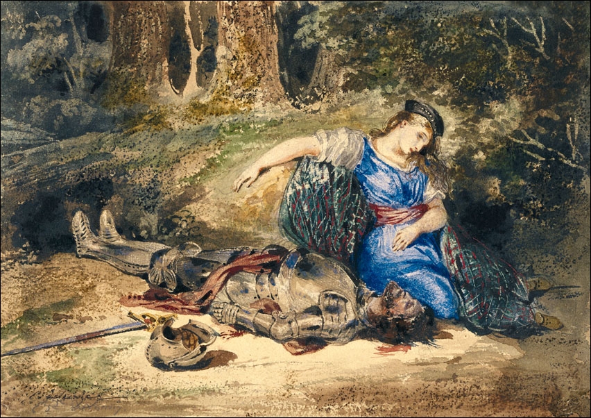 Image of The Death of Lara, Eugène Delacroix - plakat Wymiar do wyboru: 21x29,7 cm