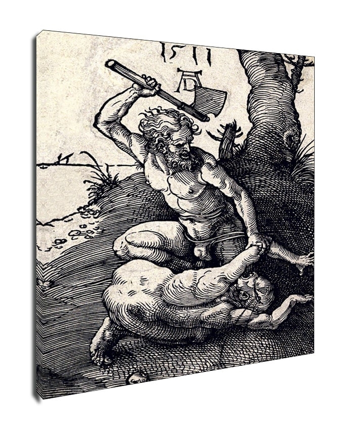 Image of Cain Killing Abel, Albrecht Durer - obraz na płótnie Wymiar do wyboru: 30x40 cm