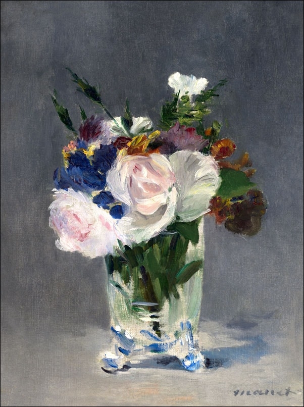 Image of Flowers in a Crystal Vase, Edouard Manet - plakat Wymiar do wyboru: 30x40 cm