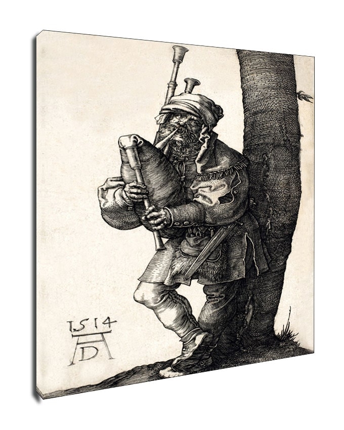 Image of The Bagpiper, Albrecht Durer - obraz na płótnie Wymiar do wyboru: 40x50 cm