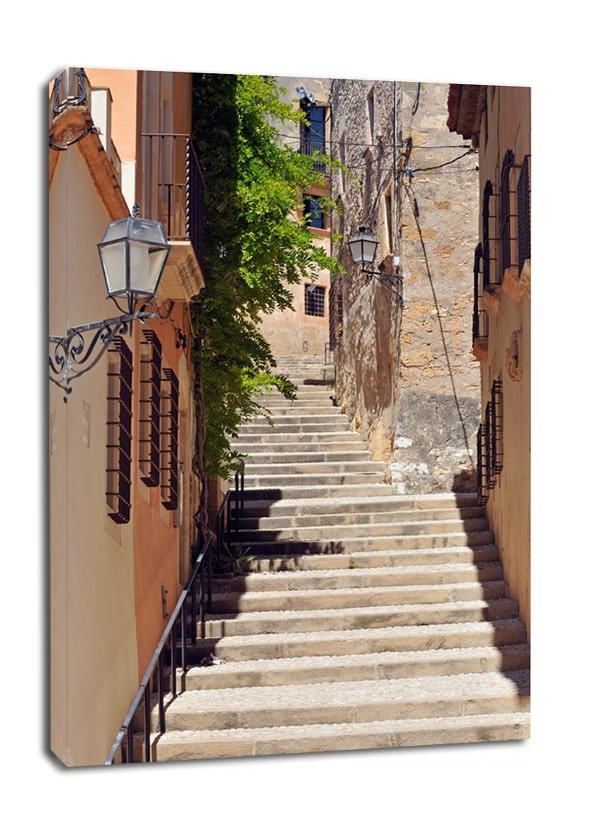 Image of Schody, Tarragona, Hiszpania - obraz na płótnie Wymiar do wyboru: 40x50 cm