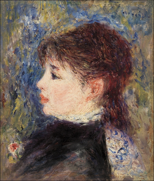 Image of Young Woman with Rose, Auguste Renoir - plakat Wymiar do wyboru: 29,7x21 cm